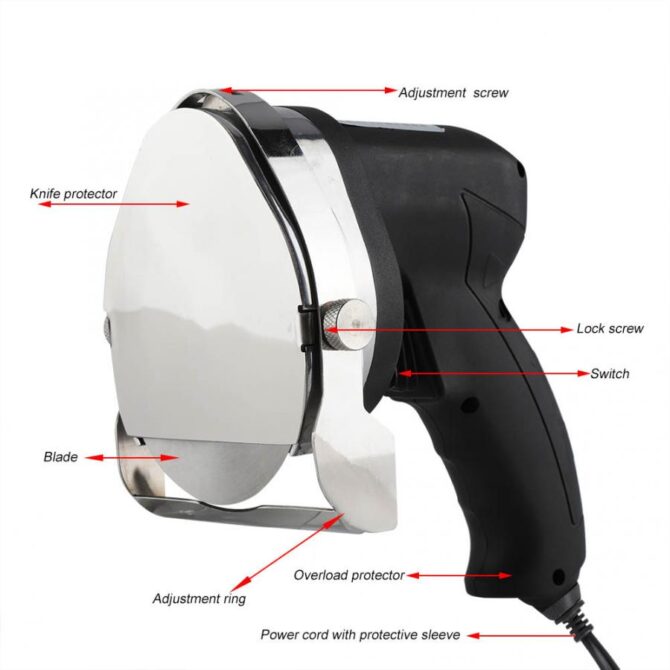 Electric Kebab Slicer 4 Electric Kebab Slicer Handheld Roast Meat Cutting Blade Slicing Machine Shawarma Cutter Gyro Knife Commercial Kebab Wheel Blade 17