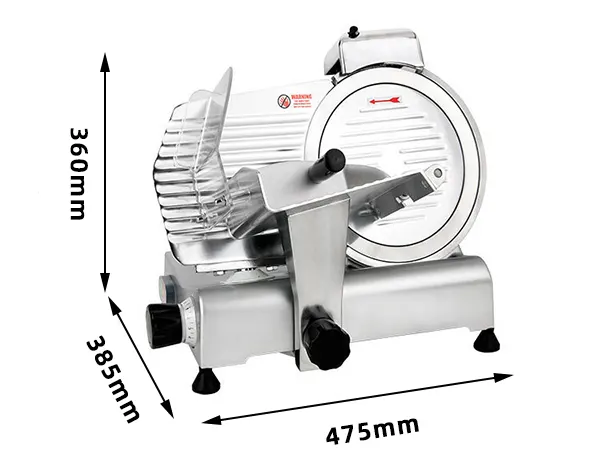 Electric Restaurant Semi automatic Meat Slicer MS220ST size